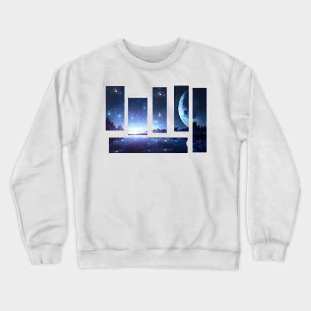 Night Sky Crewneck Sweatshirt by Jensemannen